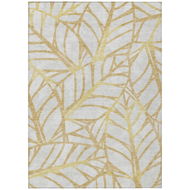 HomeRoots Floral Transitional Rectangle Outdoor Rug