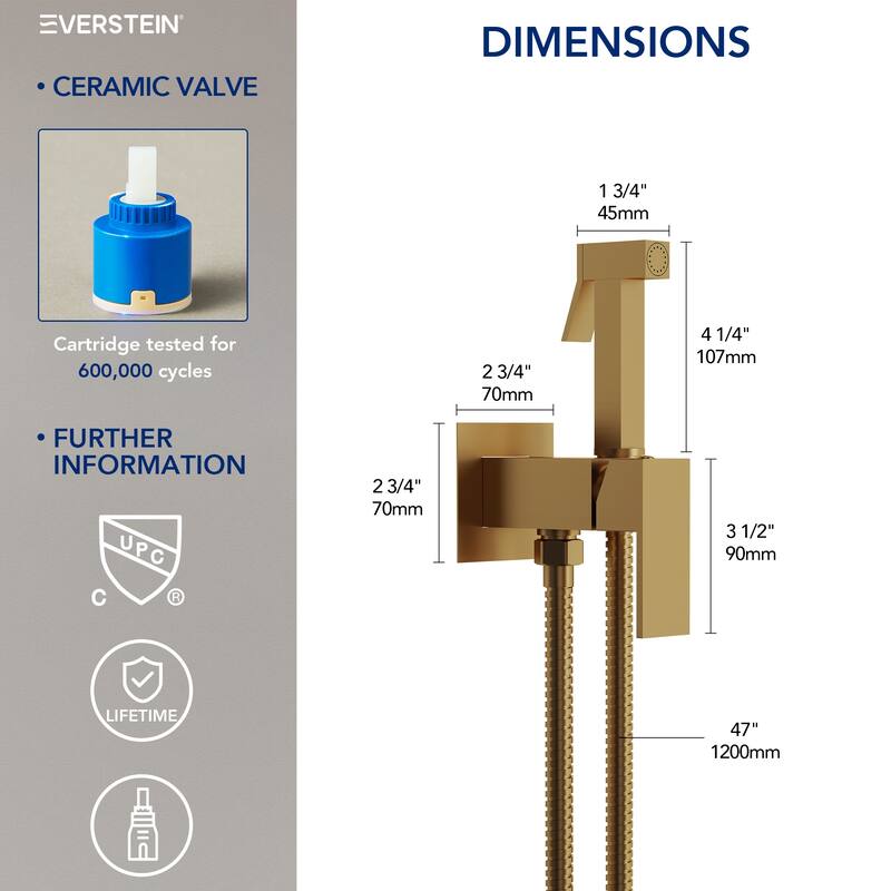 Multi-Function Handheld Bidet Sprayer with Temperature Control, Bidet Attachment for Toilet - N/A