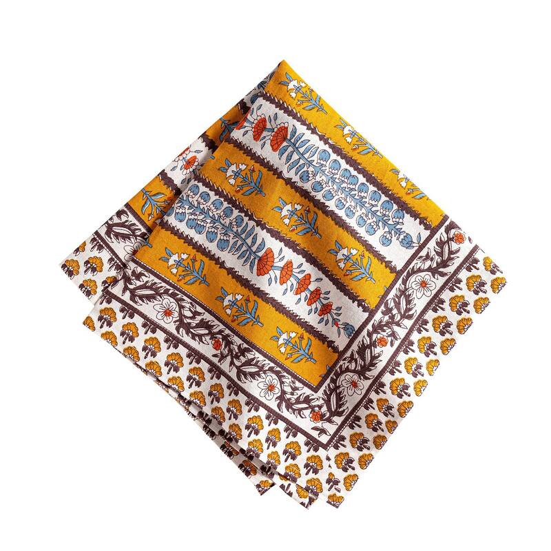 Couleur Nature Provence Avignon Napkins - Set of 6 - Dijon/Blue
