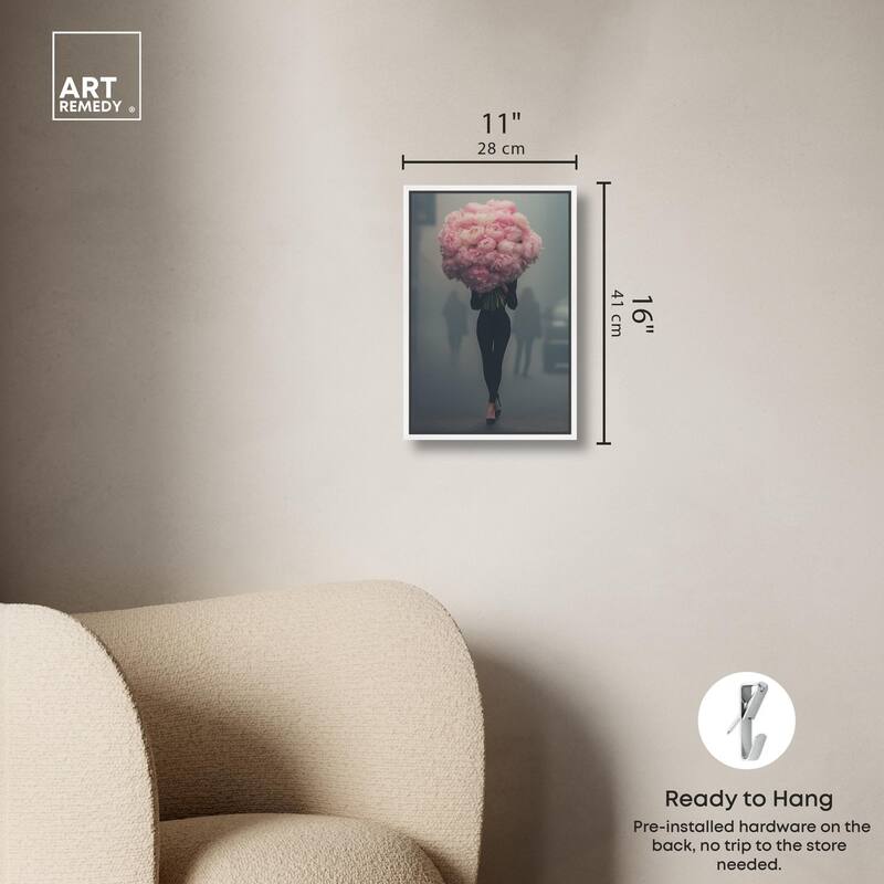 Peony Bouquet Canvas by Art Remedy