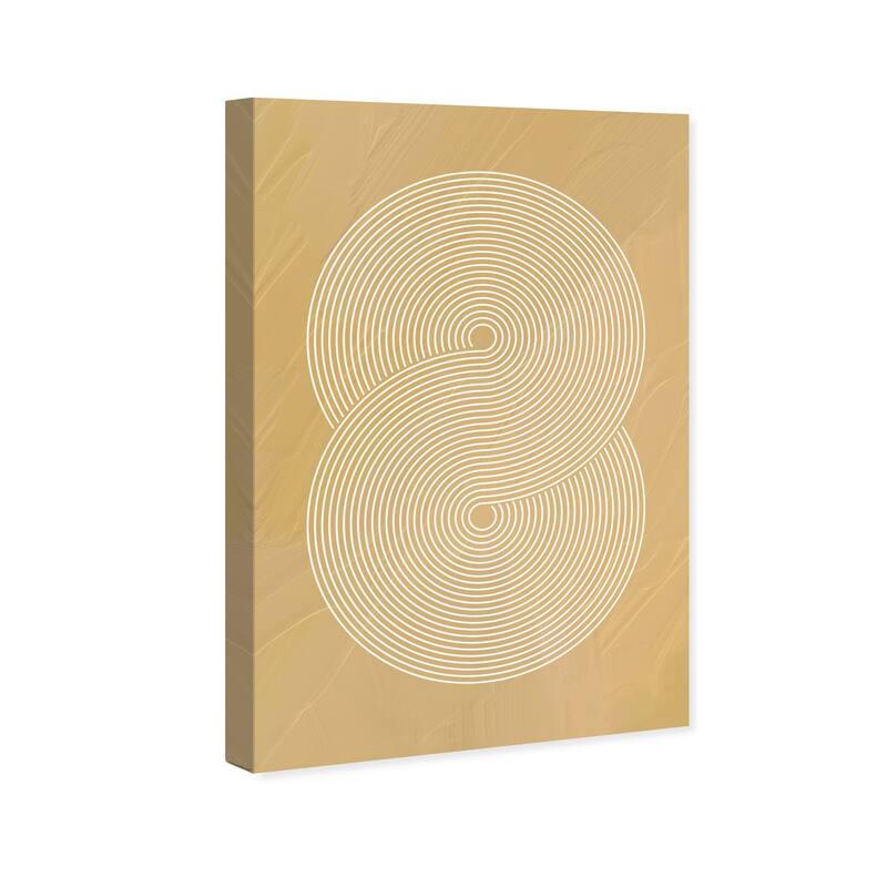 Wynwood Studio Canvas Abstract Printing Cylinders Brown and Beige Modern & Contemporary Wall Art Canvas Print