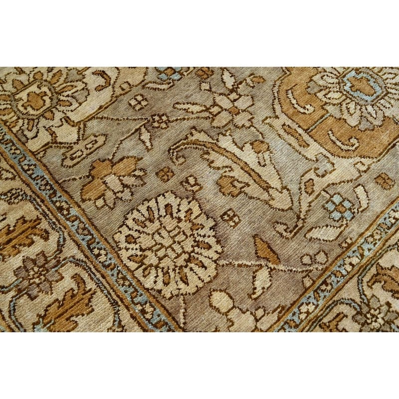 LoomBloom Gold Hand Knotted Turkish Oushak Wool Oriental Area Rug - 5' 1'' x 8'
