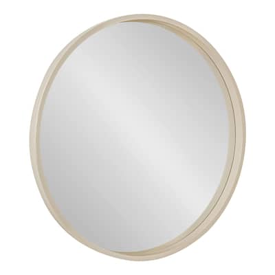 Kate and Laurel Travis Round Wood Accent Wall Mirror