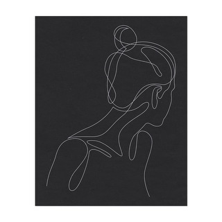 abol one line art noir Line Drawing Figurative Art Print/Poster - Bed ...