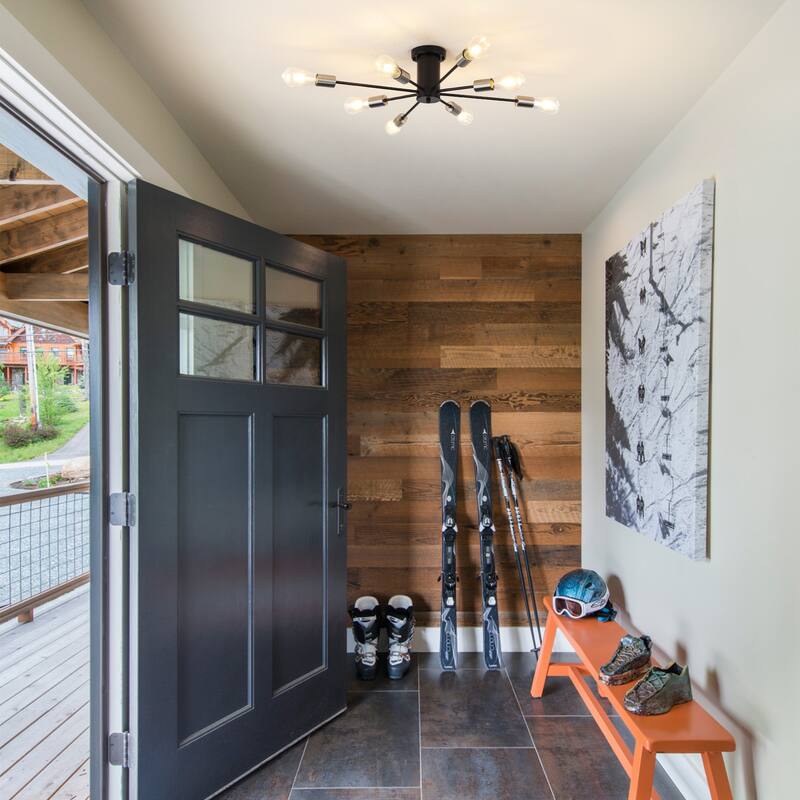 8-Light Modern Semi Flush Mount Sputnik Ceiling Light for Kitchen Bedroom Dining Room