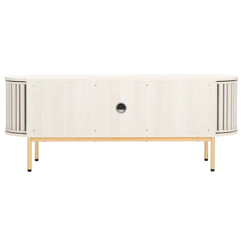 SAFAVIEH Enid 4-Door Media Stand Fits up to 65" Flatscreen TV - 60Wx15Dx23H