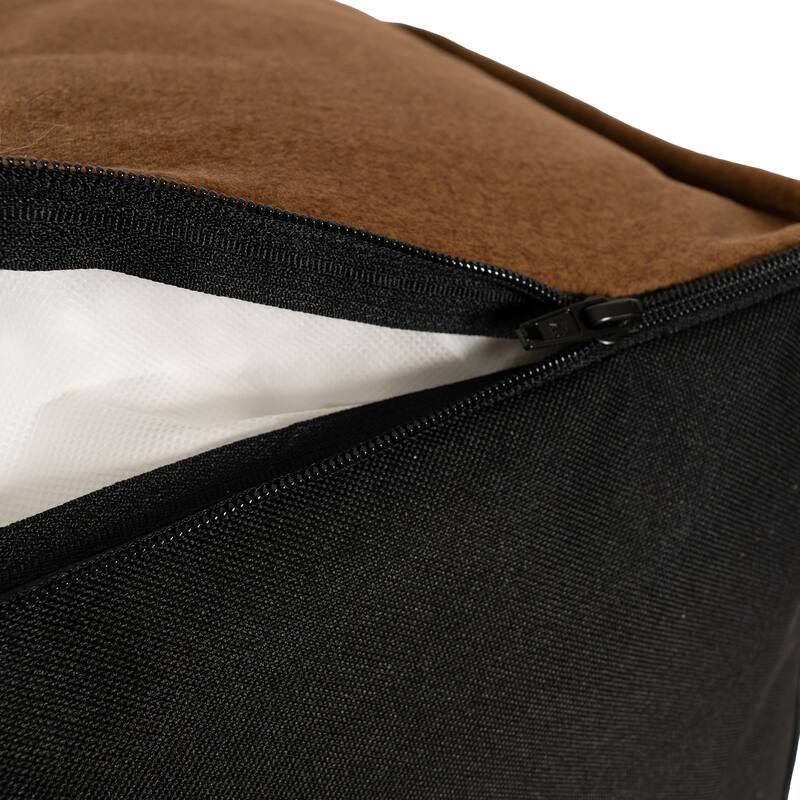 Qiviut Brown Square Pouf