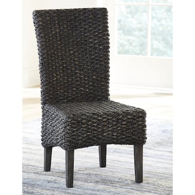 Meadow Chair Water Hyacinth in Graphite (Set of 2)