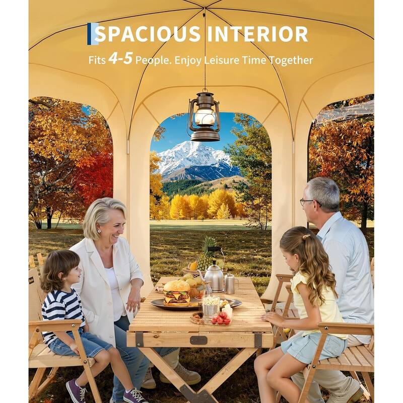 Outdoor 10x10 Ft Instant Pop Up Canopy Tent for Patio, Backyard, Deck - N/A