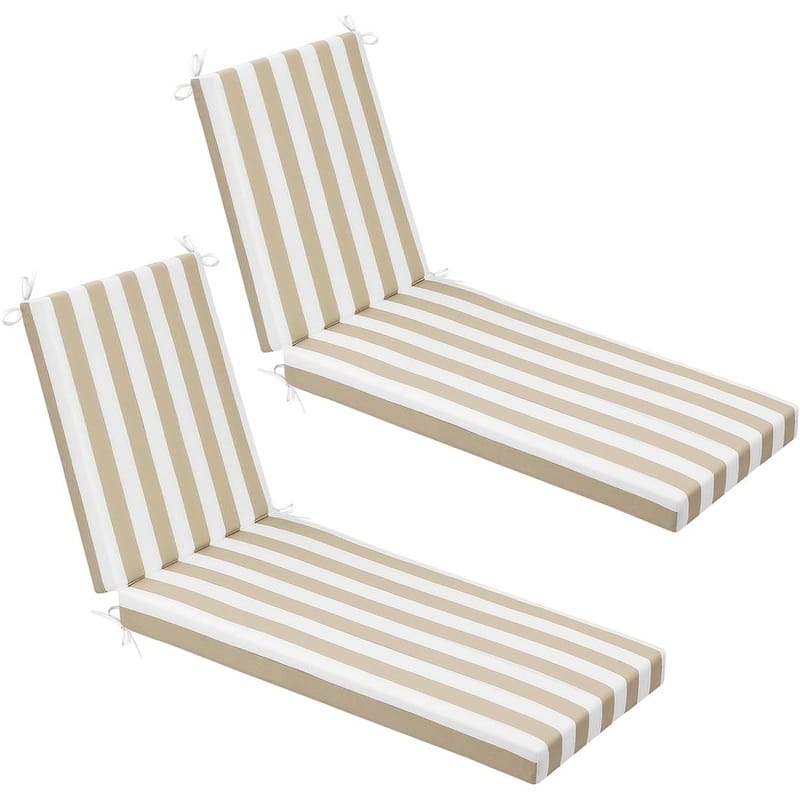 WINSOON Chaise Lounge Cushions Outdoor 72 x 21 x 3 Inch