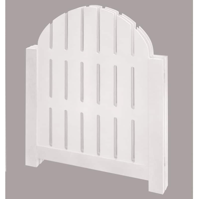 Etna Products White Adirondack Style Free Standing Pet Gate W/ 3 Panels for Doorways, Stairs
