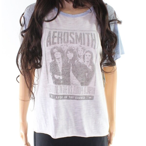 Shop Vinyl Icons White Women S Size Large L Aerosmith Graphic Knit