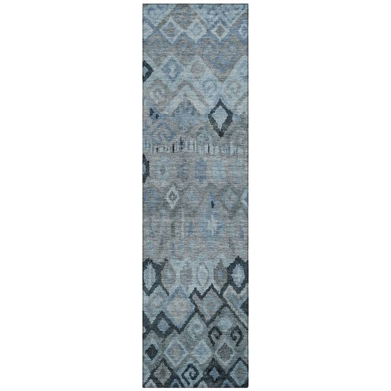 Machine Washable Indoor/ Outdoor Boho Moroccan Chantille Rug