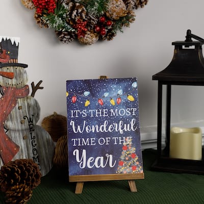It's the Most Wonderful Time of the Year Christmas Sign - 9.25"