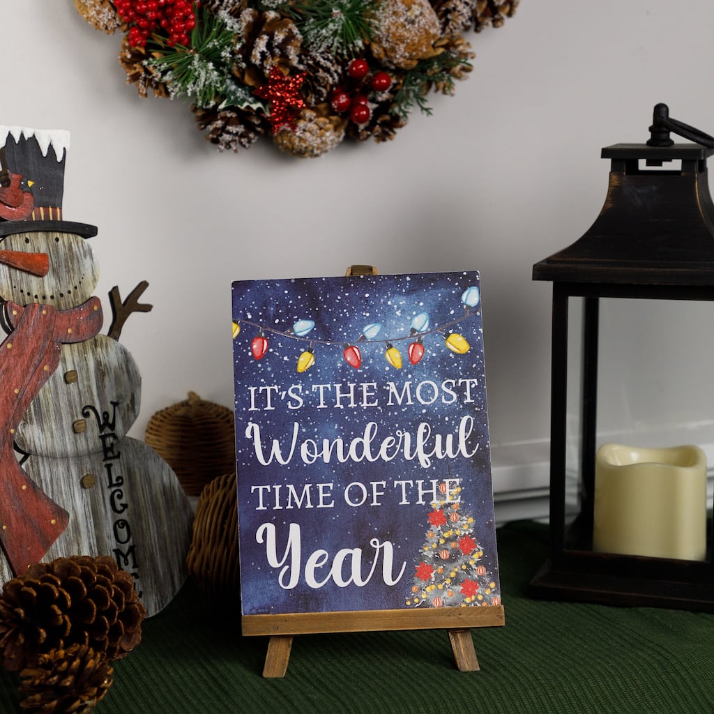 It's the Most Wonderful Time of the Year Christmas Sign - 9.25"