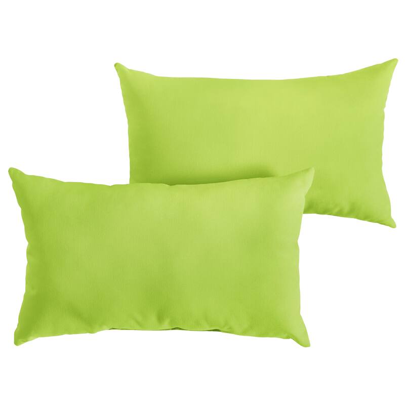 Charisma Outdoor Green Pillow Made with Sunbrella (Set of 2)