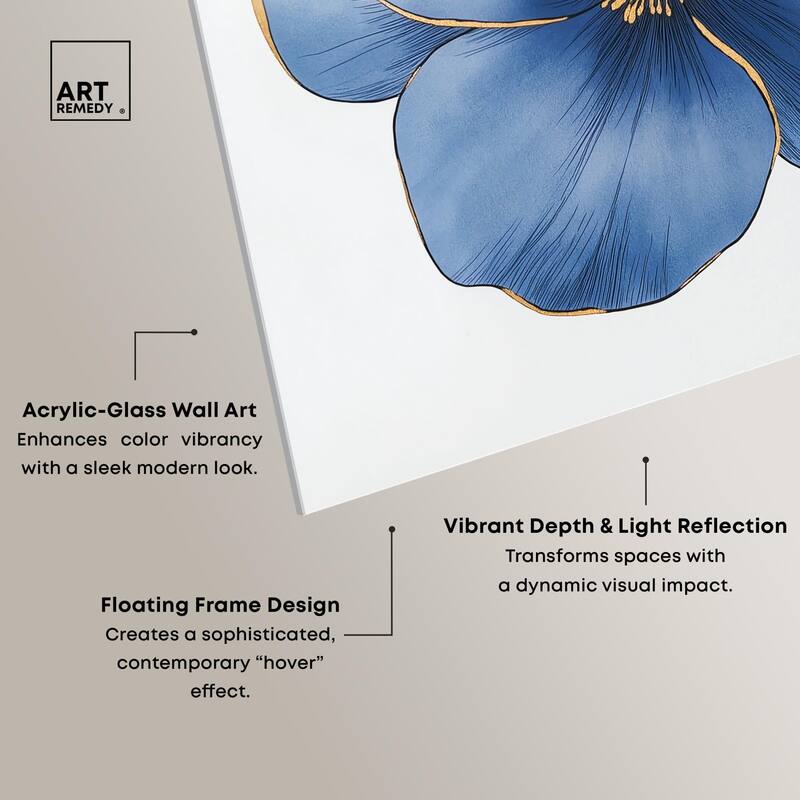 Blue Brilliance II Acrylic by Art Remedy, Ready to Hang