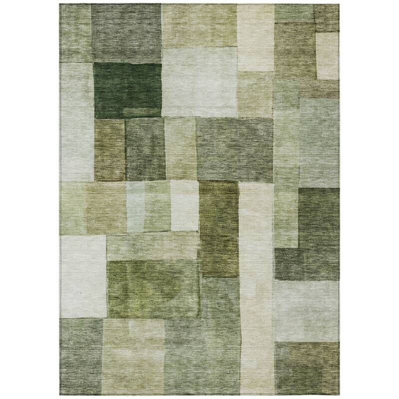HomeRoots Geometric Transitional Rectangle Outdoor Rug
