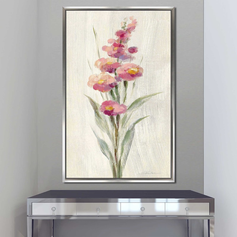 "Farm Flower I Light" Print on Floating Canvas