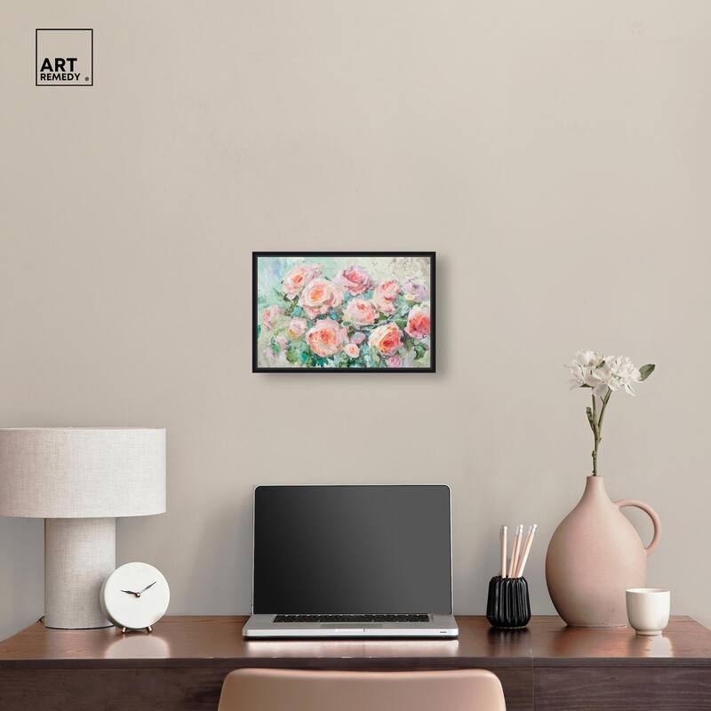 Cabbage Rose Charm Canvas by Art Remedy