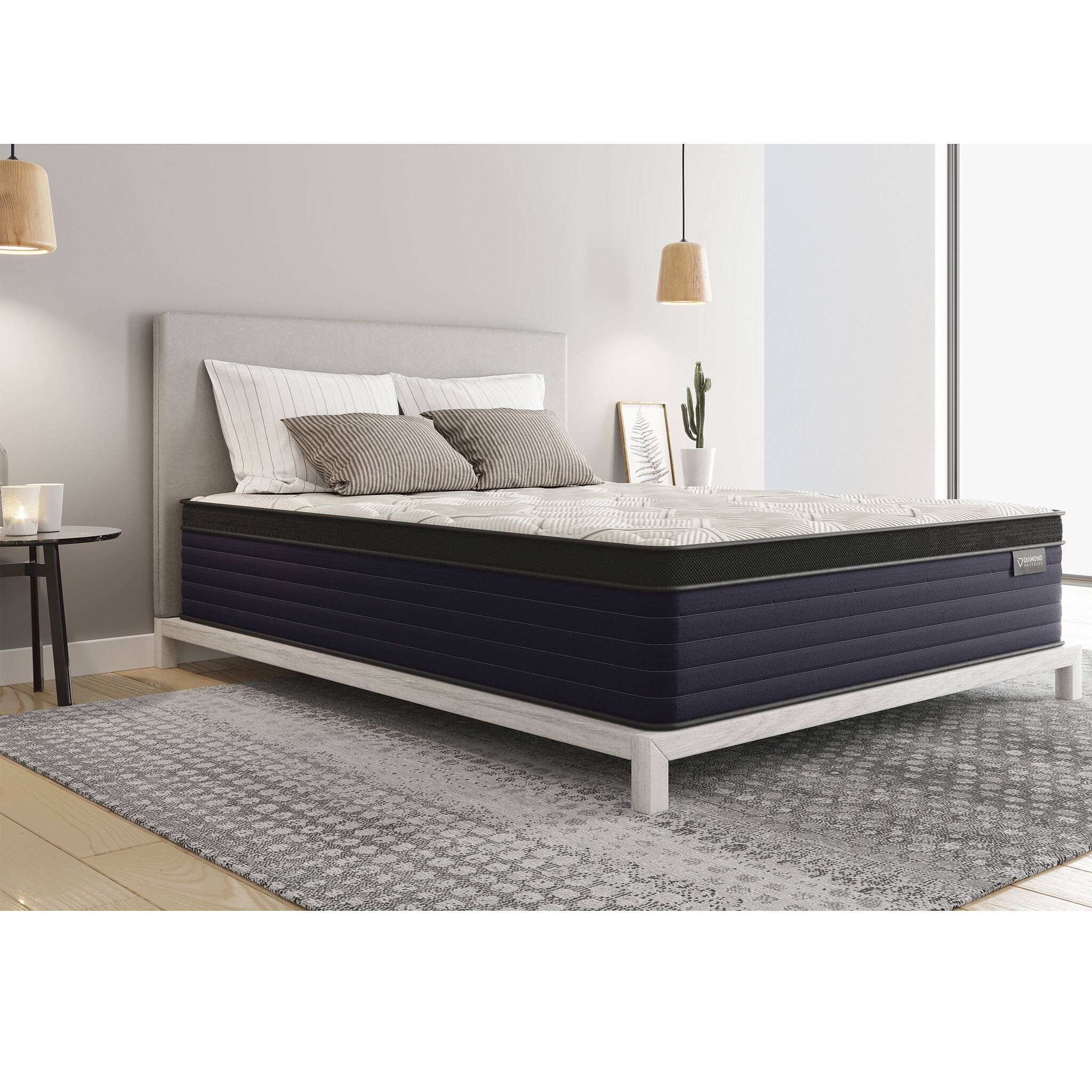 Cool Copper Hybrid Mattress 14Inch Euro Pillow Top Mattress Bedina