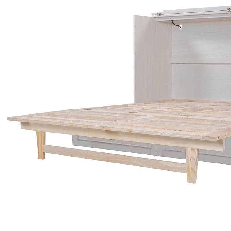 Murphy Bed with Versatile Storage & Large Drawers
