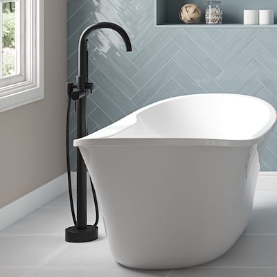 OVE Decors Athena Matte Black Freestanding Faucet