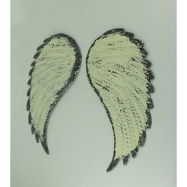 Shop Rustic Galvanized Metal Angel Wings Wall Decor Set