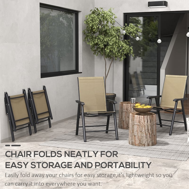 Set of 4 Patio Folding Chairs