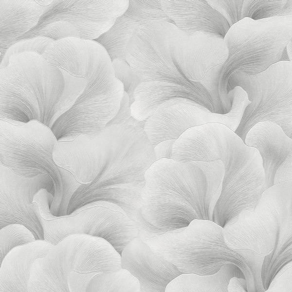 slide 1 of 1, Veer Decor Floral Glow Wallpaper Roll 20.86" x 33ft - Grey