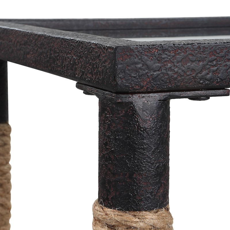 Braddock Coastal Console Table - 52" - Black and Brown
