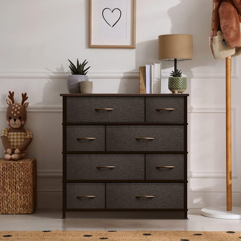 Dresser w/ 8 Drawers Furniture Storage & Chest Tower for Bedroom