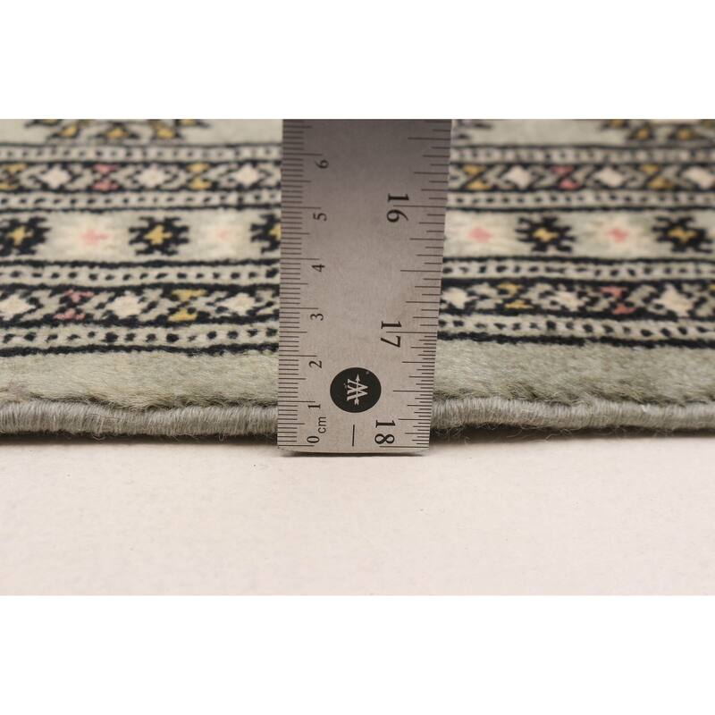 Finest Peshawar Bokhara Green Rug 5'9" x 8'0" - 5'9 x 8'0