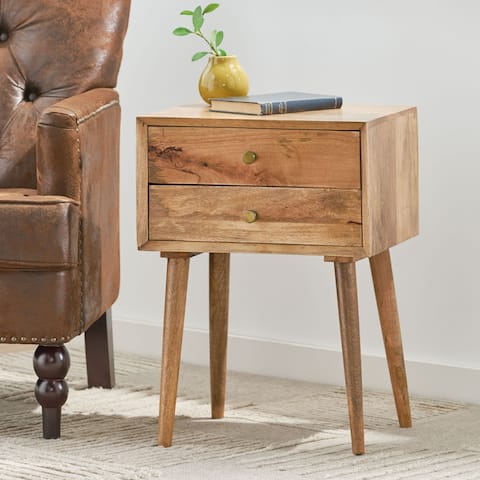Chafin Indoor Mango Wood Handcrafted Side Table by Christopher Knight Home