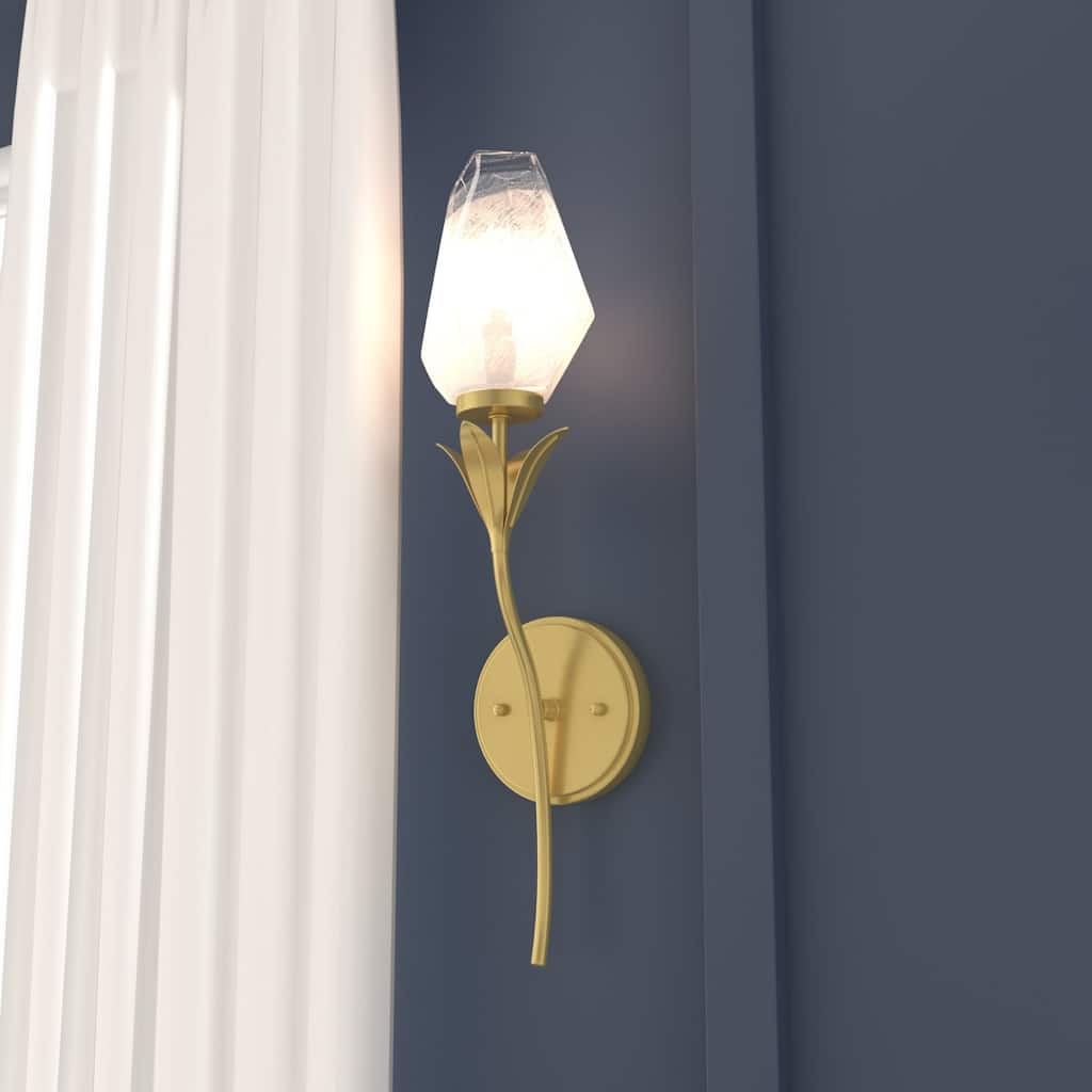 Acroma 1-Light Glass Shaded Dimmable Wall Sconce Ul Listed