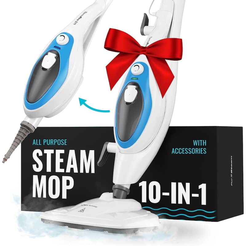 Steam Mop Cleaner 10in1 with Convenient Detachable Handheld Unit On