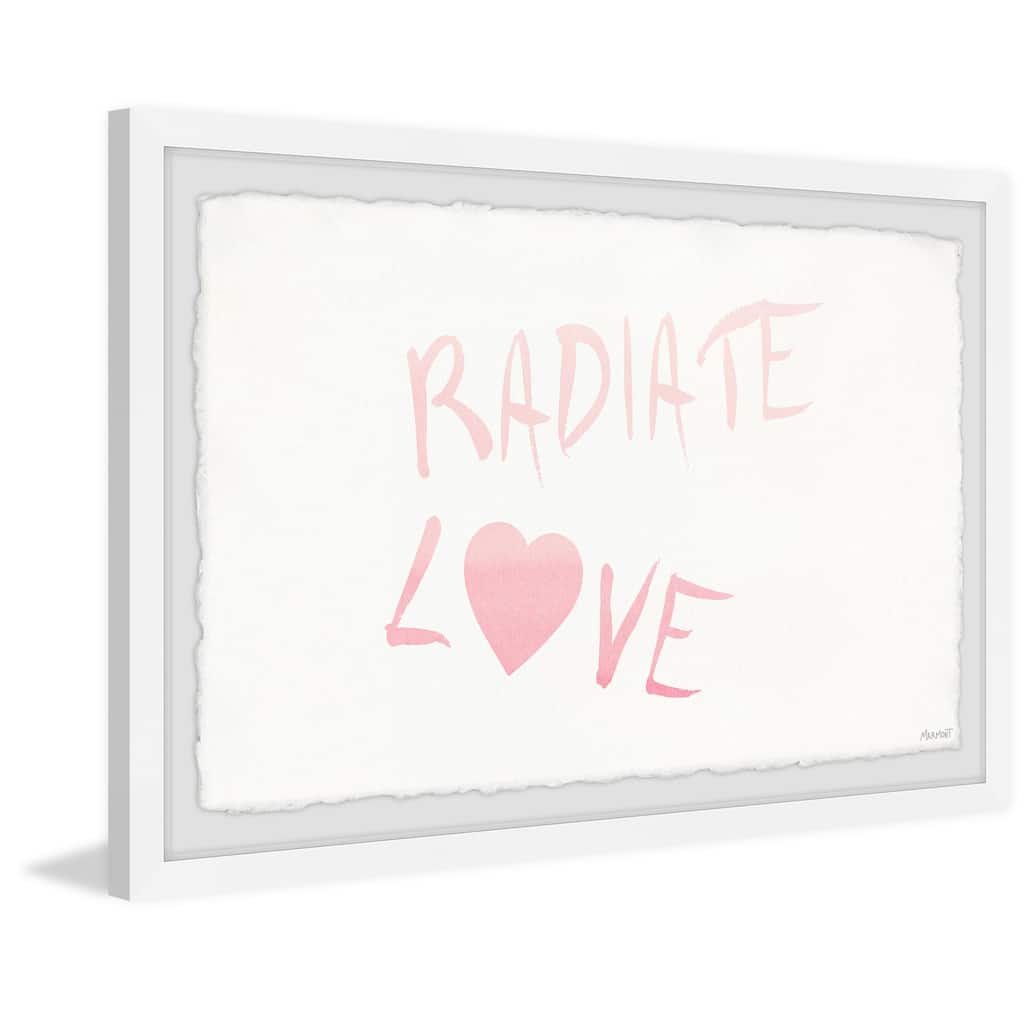 Radiate Love III Framed Wall Art, Elegant Home Touch - Sophisticated Artwork for Refined Décor