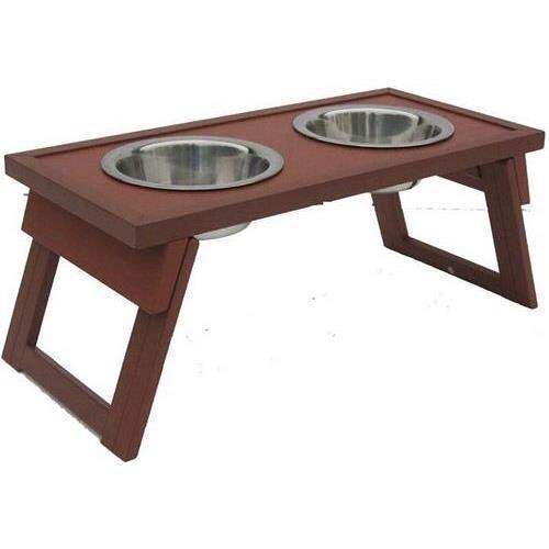 New Age Pet Ehhf203s Dog Bowl Double Raised Sml Russet