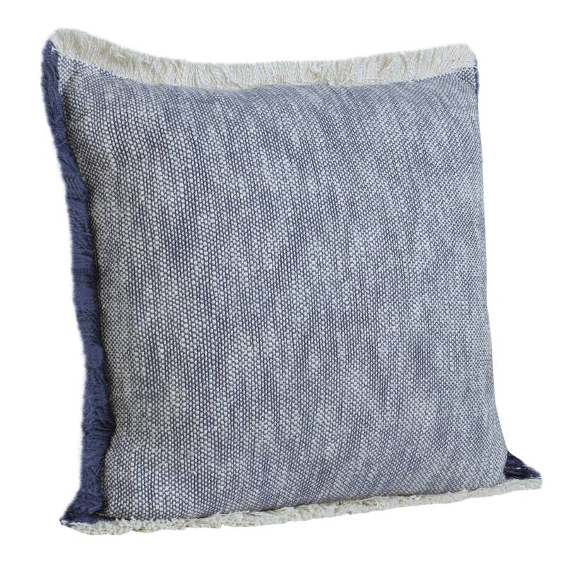 Sevita Two-Tone Cotton Fringe Throw Pillow