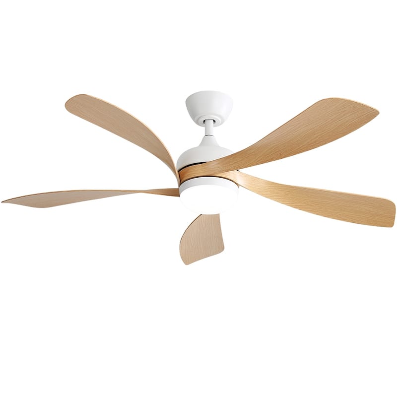 52 Inch Ceiling Fan with Remote & Lights Quiet DC Motor 5 Blade High CFM Modern Fan