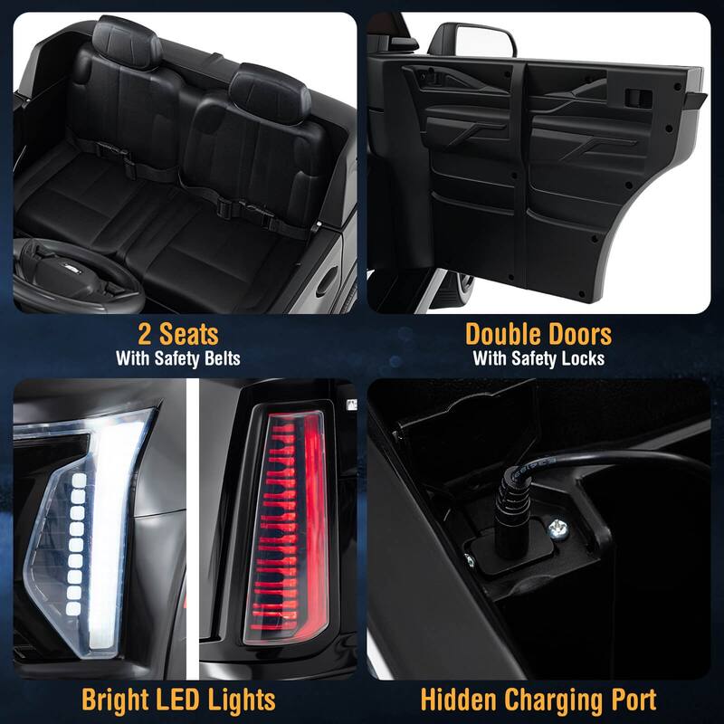 Costway 2 Seater Ride on Truck with Remote Control 3 Speeds LED Lights - See Details