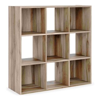 Engineered Wood Organizer 9 Storage Cubbies Elm Wood Grains Warm