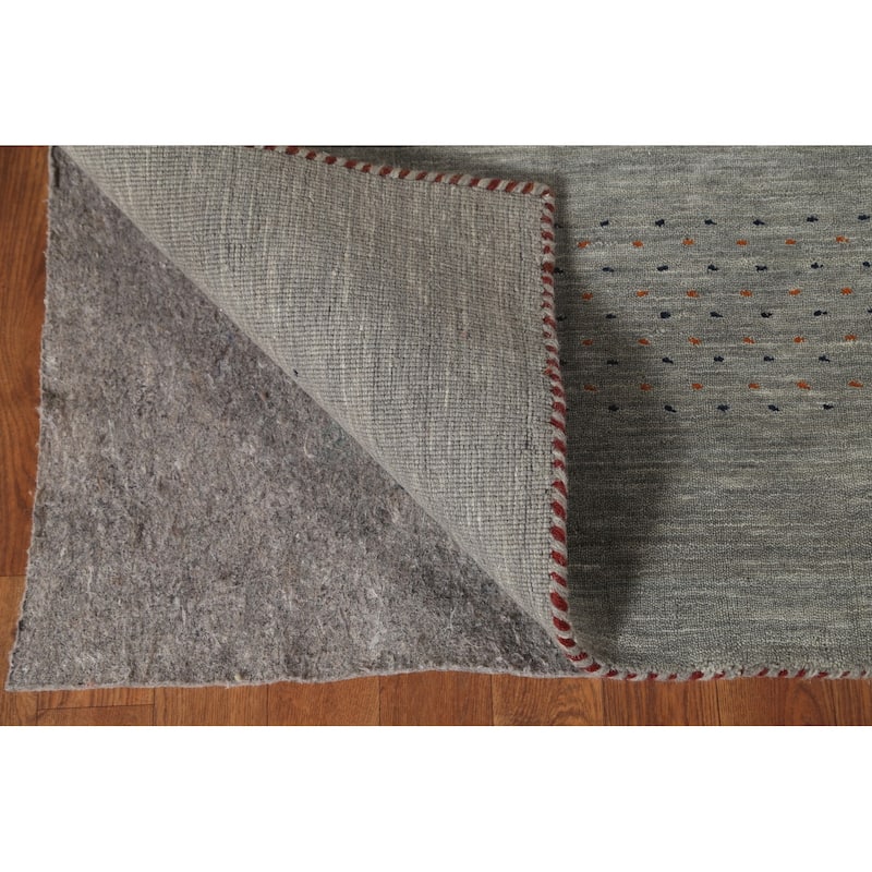 Tribal Gabbeh Indian Area Rug Handmade Wool Carpet - 7'10"x 9'8"