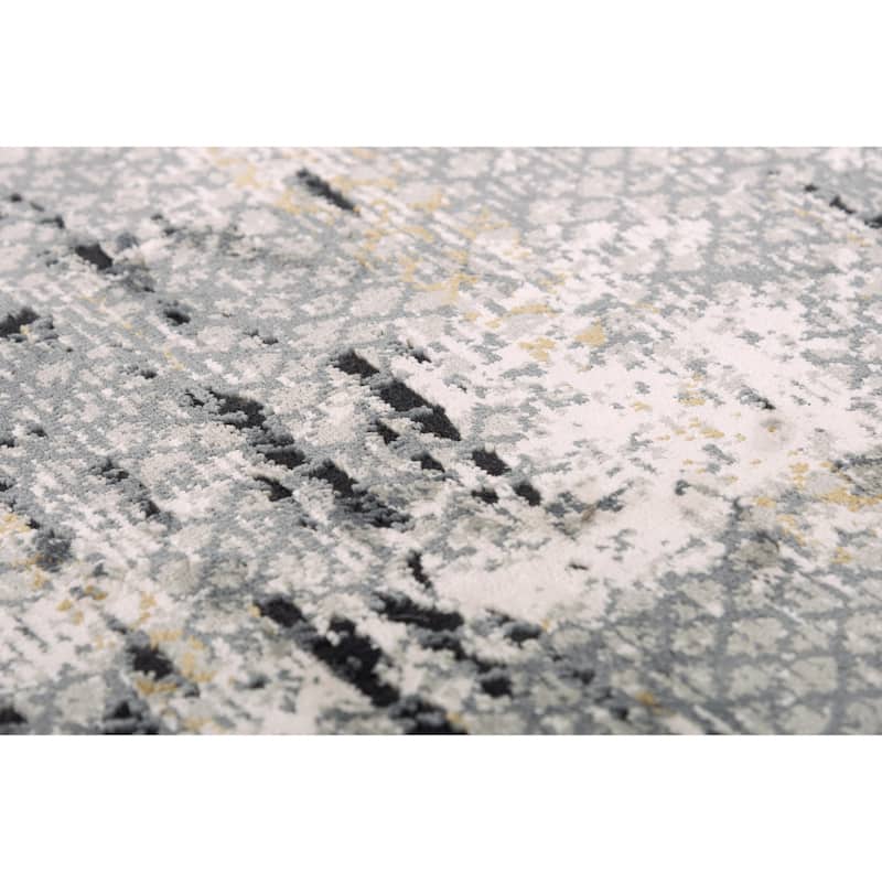 Alora Decor Spring Grey, Beige and Mosaic Pattern Rug