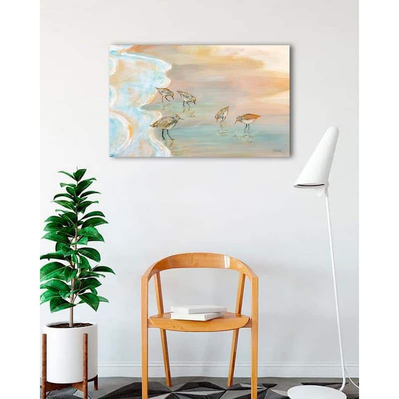 Back Bay Sandpipers Art Poster - Print On Demand - 24 x 36 Inch