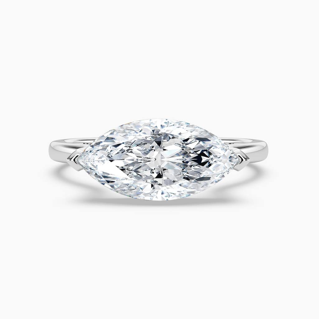 Auriya 14K Gold Lab Grown Diamond Marquise East-West Solitaire Engagement Ring 1.00 - 5.00ct. tw. (F-G, VS)