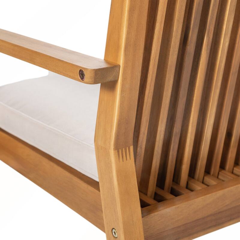 5 - Piece Patio Furniture Set with Acacia Wood Table and 4 Chairs