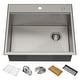preview thumbnail 94 of 141, KRAUS Kore Workstation Drop-In Stainless Steel Kitchen Sink