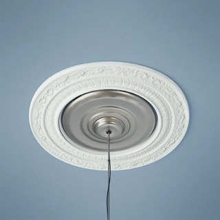 White Recessed Lighting Trim 10 in. Round Polyurethane Ornate Recessed Ceiling Light Trims (Set of 5)