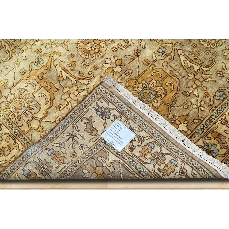 LoomBloom Gold Hand Knotted Turkish Oushak Wool Oriental Area Rug - 5' 1'' x 8'